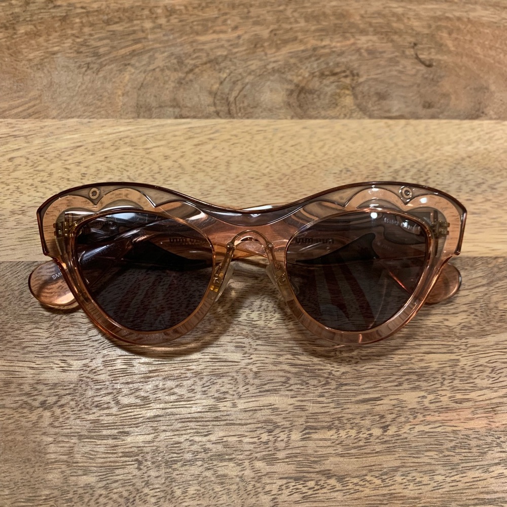 Miu Miu Cat Eye Rare Pink Sunglasses! MU07PS